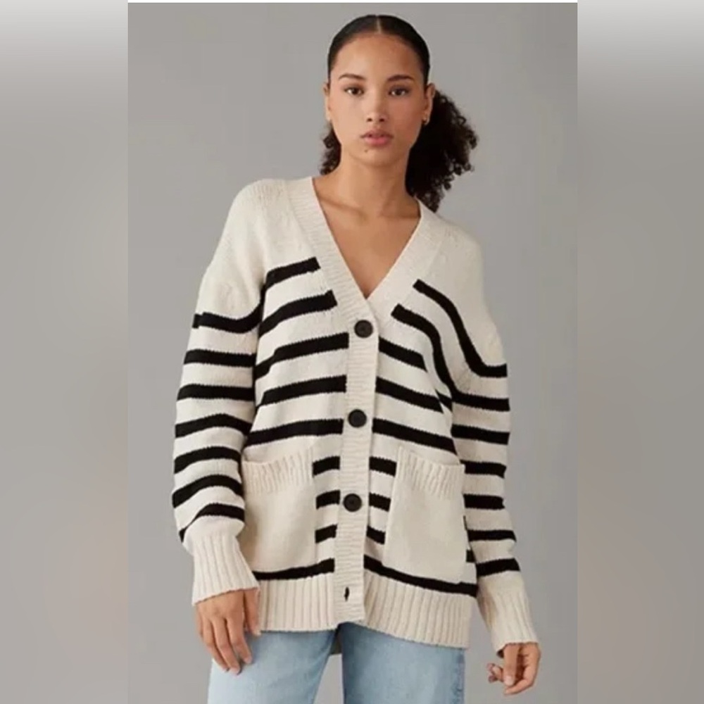 American Eagle Striped Cardigan